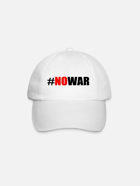 No war - Baseballkappe - Weiß/Weiß