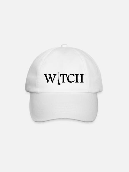 witch - Baseballkappe - Weiß/Weiß