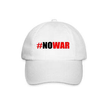 No war - Baseballkappe - Weiß/Weiß - Vorne