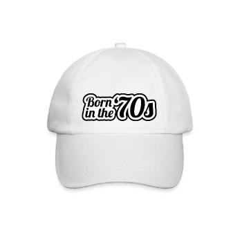 Geboren in den 70er Jahren - Baseballkappe - Weiß/Weiß - Vorne