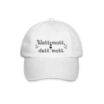Watt mutt datt mutt - Baseballkappe - Weiß/Weiß - Vorne