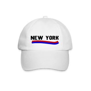 New York - Baseballkappe - Weiß/Weiß - Vorne