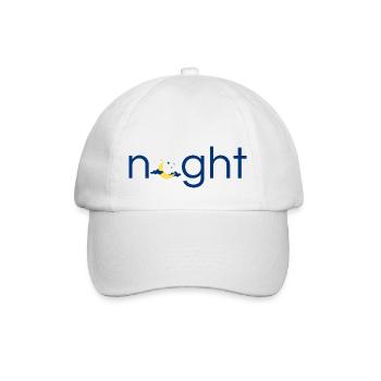 Nacht originelles Geschenk - Baseballkappe - Weiß/Weiß - Vorne