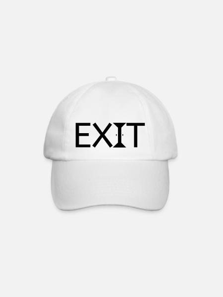 Exit - Baseballkappe - Weiß/Weiß