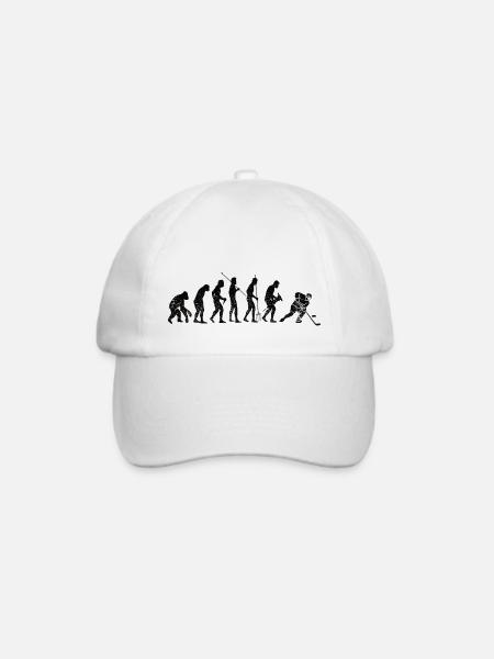Eishockey Geschenk Wintersport Eishockeyteam - Baseballkappe - Weiß/Weiß