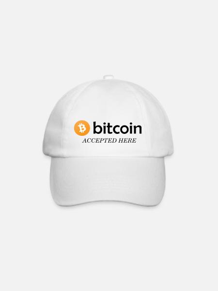 Bitcoin Accepted Here - Baseballkappe - Weiß/Weiß