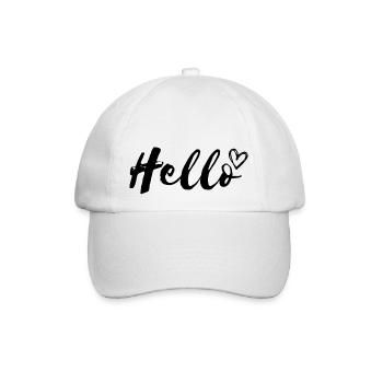 Hello - Baseballkappe - Weiß/Weiß - Vorne