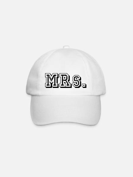 Mrs. - Baseballkappe - Weiß/Weiß