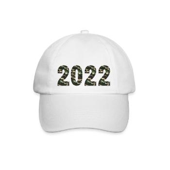 Jahr 2022 Camouflage Army War - Baseballkappe - Weiß/Weiß - Vorne