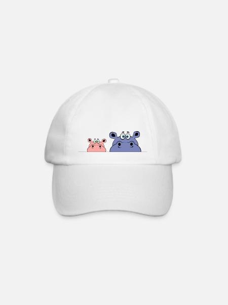 huhu hallo moin tag mahlzeit guckuck geschenk tier - Baseballkappe - Weiß/Weiß