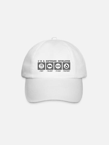I'm a Software Developer - Softwareentwicklerin - Baseballkappe - Weiß/Weiß