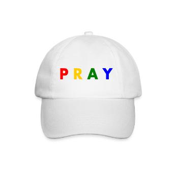 Pray - Baseballkappe - Weiß/Weiß - Vorne