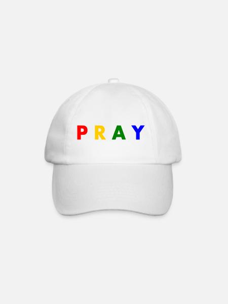 Pray - Baseballkappe - Weiß/Weiß