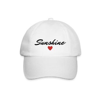 Sunshine Sonnenschein Valentinstag Lieblingsmensch - Baseballkappe - Weiß/Weiß - Vorne