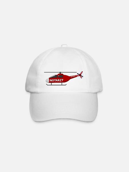Hubschrauber Notazt - Baseballkappe - Weiß/Weiß