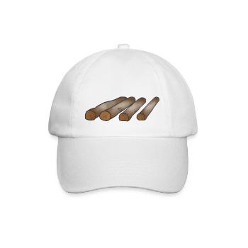 Holz Heizen Holz Liebhaber Geschenk - Baseballkappe - Weiß/Weiß - Vorne