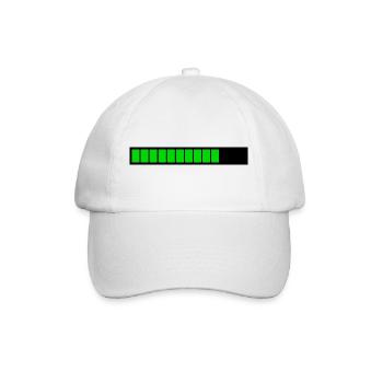 Rechteckige Ladeleiste Schwarzgrün (75%) - Baseballkappe - Weiß/Weiß - Vorne