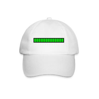 Rechteckige Ladeleiste Schwarzgrün (100%) - Baseballkappe - Weiß/Weiß - Vorne
