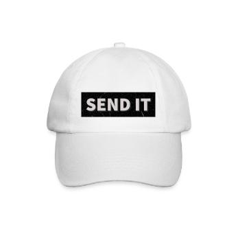SEND IT Boxlogo - Baseballkappe - Weiß/Weiß - Vorne