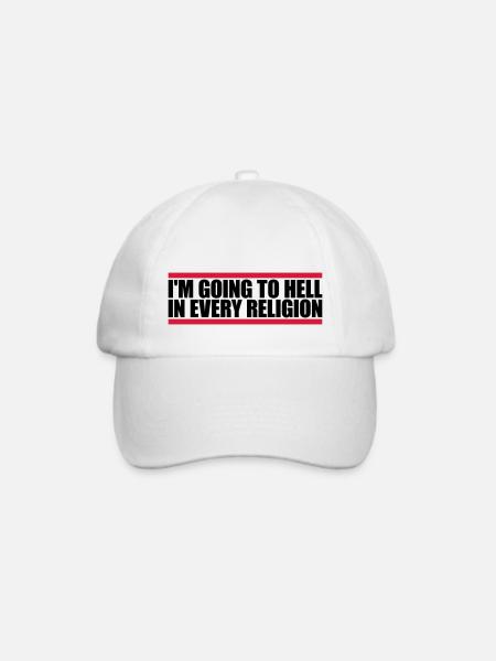 im going to hell - Baseballkappe - Weiß/Weiß