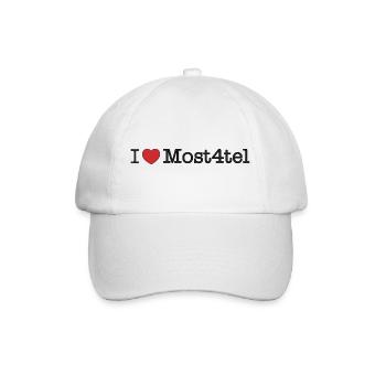 i love Most4tel - ich liebe das Mostviertel - Baseballkappe - Weiß/Weiß - Vorne