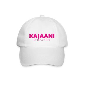 Kajaani - Finland - Coordinates Longitude Latitude - Baseballkappe - Weiß/Weiß - Vorne