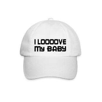 Schwangerschaft Babyparty Babyshower Boy Girl - Baseballkappe - Weiß/Weiß - Vorne