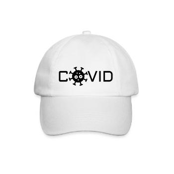 Niedliches Covid - Baseballkappe - Weiß/Weiß - Vorne