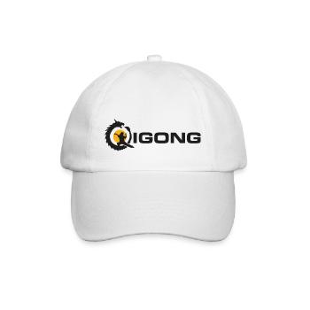 Qigong dragon schwarz - Baseballkappe - Weiß/Weiß - Vorne