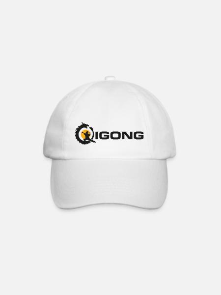 Qigong dragon schwarz - Baseballkappe - Weiß/Weiß
