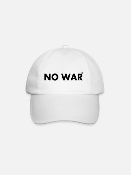 No war - Baseballkappe - Weiß/Weiß
