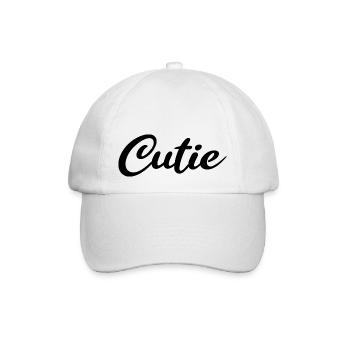 Cutie in black - Baseballkappe - Weiß/Weiß - Vorne
