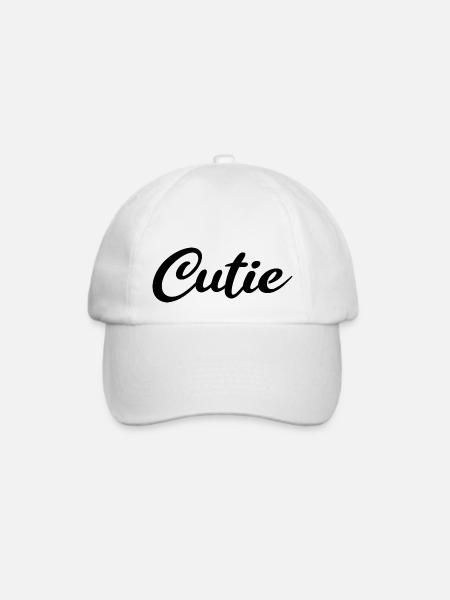 Cutie in black - Baseballkappe - Weiß/Weiß