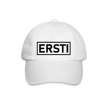 Ersti schwarz / Motiv für Erstsemester / Studenten - Baseballkappe - Weiß/Weiß - Vorne