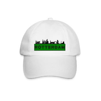 Stadt Rotterdam - Niederlande Holland - Baseballkappe - Weiß/Weiß - Vorne