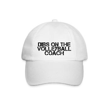 Dibs On The Volleyball Coach 2 - Baseballkappe - Weiß/Weiß - Vorne