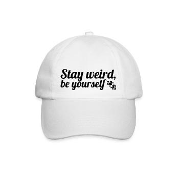 Embrace Your Weirdness: A Puzzle of Individuality - Baseballkappe - Weiß/Weiß - Vorne