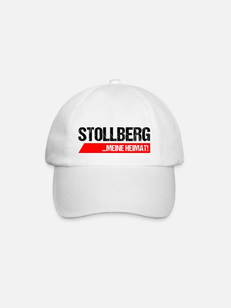 Stollberg Erzgebirge meine heimat - Baseballkappe - Weiß/Weiß