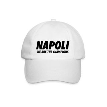 Neapel wir sind der Meister - Baseballkappe - Weiß/Weiß - Vorne