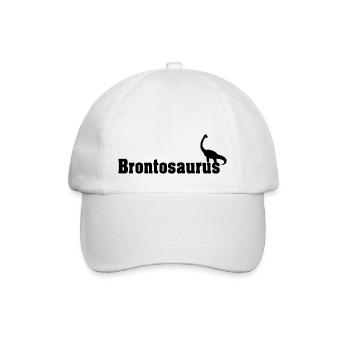 Brontosaurus - Baseballkappe - Weiß/Weiß - Vorne