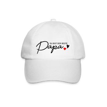 Bester Papa - Baseballkappe - Weiß/Weiß - Vorne