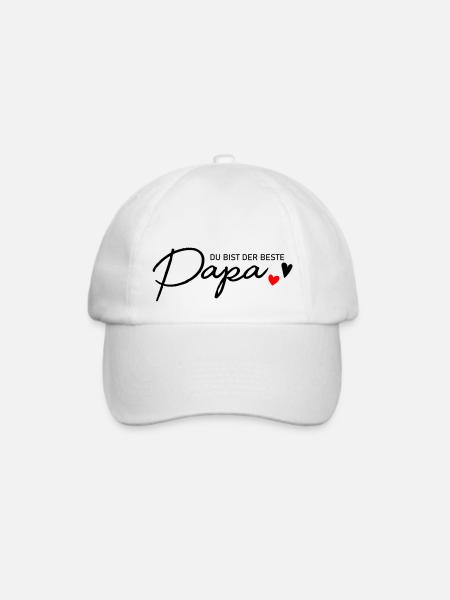 Bester Papa - Baseballkappe - Weiß/Weiß