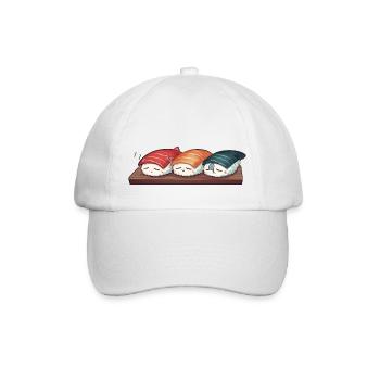 Sleeping Sushi - Baseballkappe - Weiß/Weiß - Vorne
