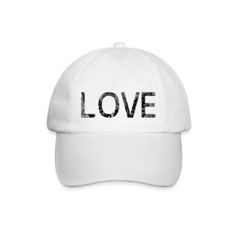 Liebe aus Marmor - Baseballkappe - Weiß/Weiß - Vorne