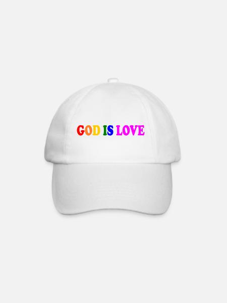 God is love - Baseballkappe - Weiß/Weiß