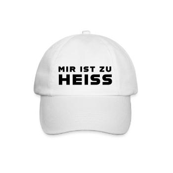Mir ist zu heiss - Baseballkappe - Weiß/Weiß - Vorne