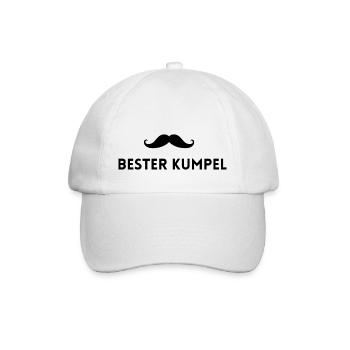 Bester Kumpel - Baseballkappe - Weiß/Weiß - Vorne