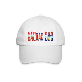 Balkan Papa bosnien serbien kroatien montenegro kosovo - Baseballkappe - Weiß/Weiß - Vorne