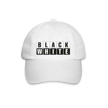 Black and White - Baseballkappe - Weiß/Weiß - Vorne