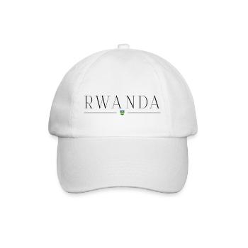 Ich liebe Ruanda - Baseballkappe - Weiß/Weiß - Vorne